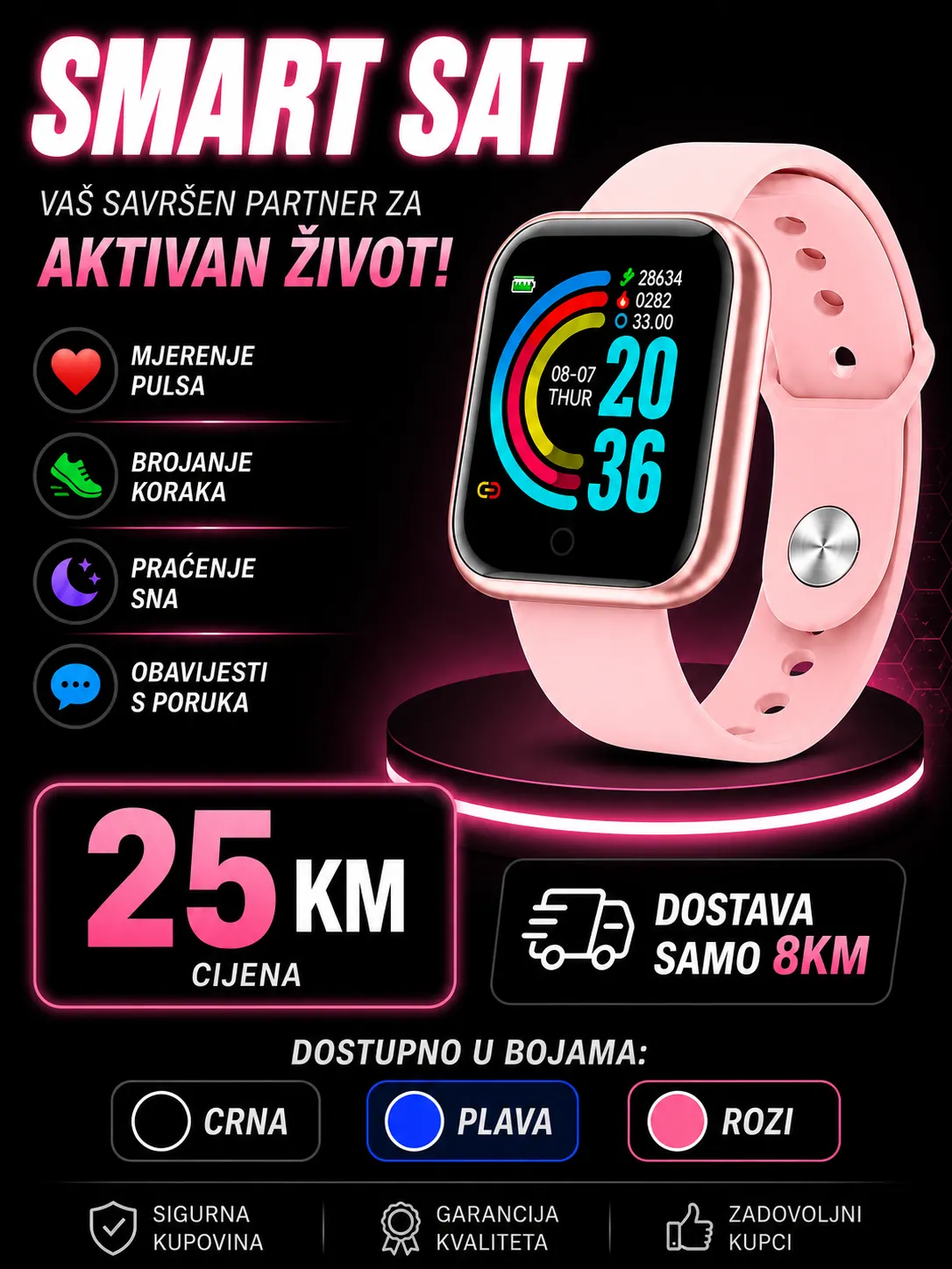 Pametni sat rozi - Slika 2