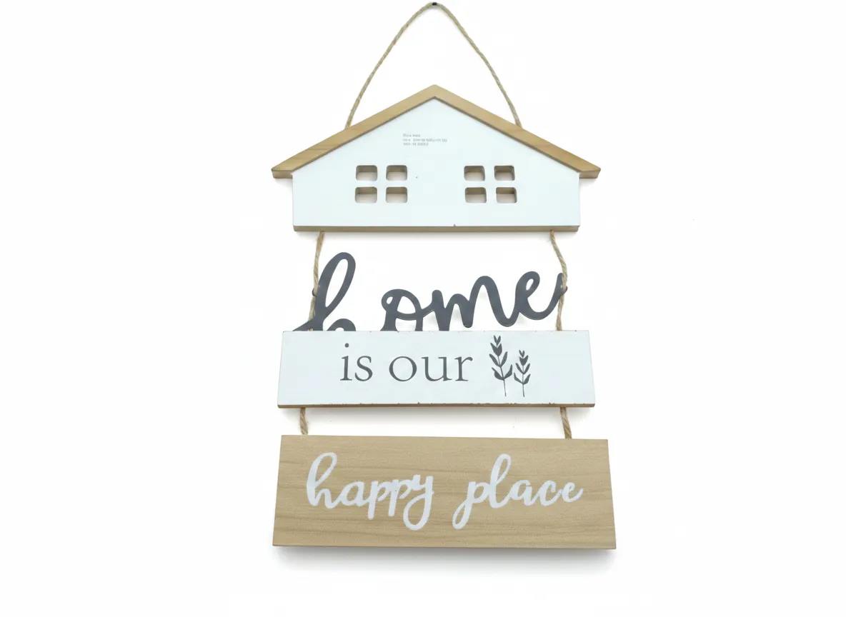 Zidni ukras – "Home is our happy place"